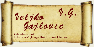 Veljko Gajlović vizit kartica